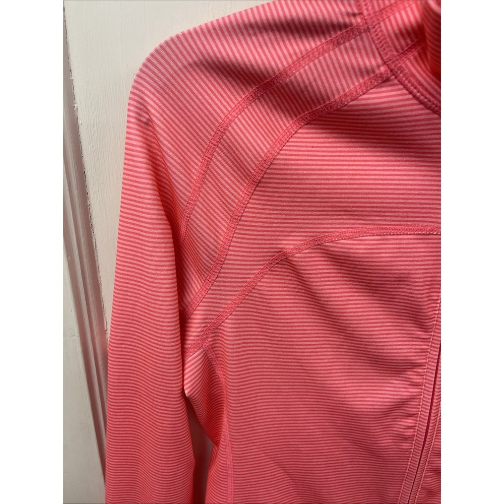 GapBody Pink Striped Full-Zip Jacket Womens S Polyester/Spandex - Picture 6 of 11